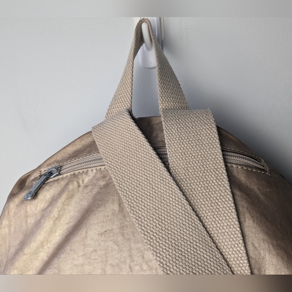 Kipling Joetsu Gold color medium size bag Backpack in great used condition! - Picture 10 of 16